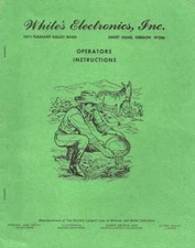 1970's WHITES ELECTRONICS METAL DETECTOR 2TR DELUXE OPERATING INSTRUCTIONS