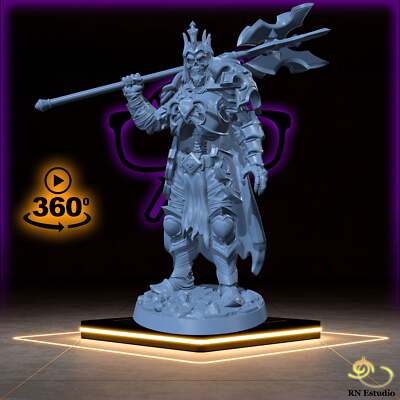 Okharon | Skeleton King | Undead wight miniature for Tabletop games like D&D and