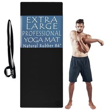 Large Hot Yoga Mat Thick  Long for Home Workout. 84x30 5mm Exercise Mat