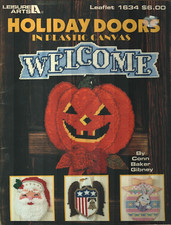 HOLIDAY DOORS SANTA EAGLE PUMPKIN SUNFLOWER PLASTIC CANVAS PATTERN BOOK