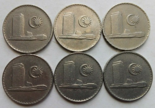 Malaysia 1988 50 sen coin 6 pcs - Picture 2 of 2