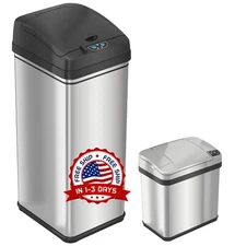 Bote de basura para baño de 13 galones, botes de basura para cocina, bote de ba