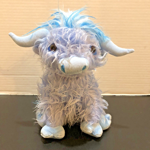 Highland Cow Stuffed Animal Plush Toys, Soft Cuddly Farm Toy 9.8" Tall