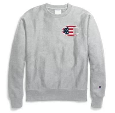 #ad #ad Champion Reverse Weave Embroidered USA Fleece Sweatshirt Men’s Size Medium $44.99