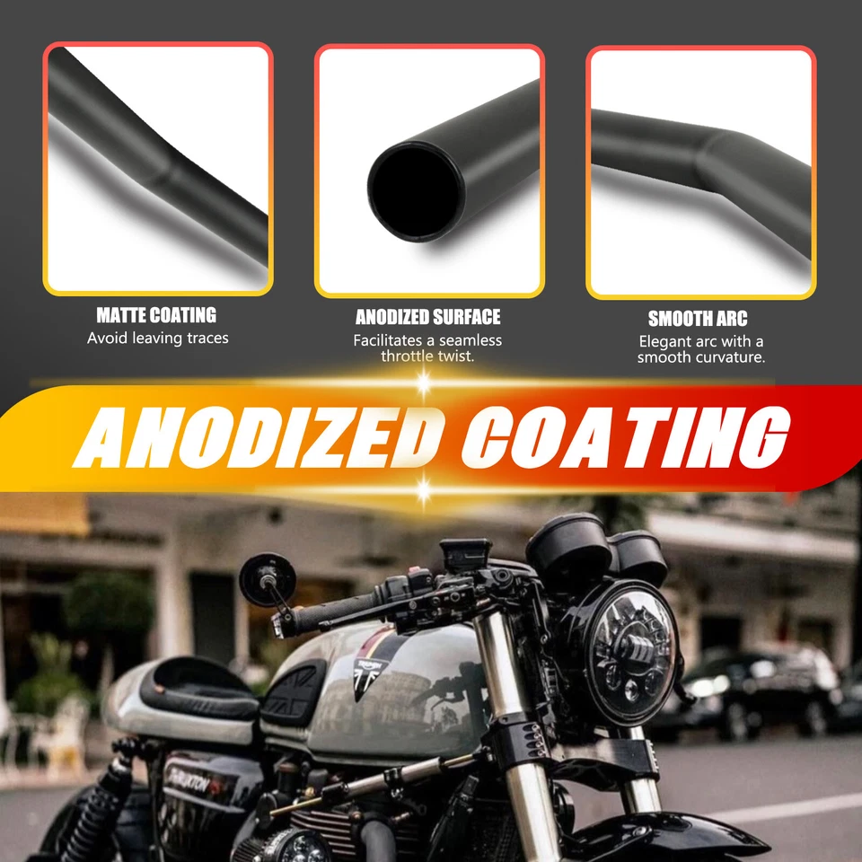 Черный руль мотоцикла Suzuki Bandit GSF 600 1200 1250 1 дюйм 25 мм - Изображение 3 из 4