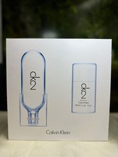CK2 BY CALVIN KLEIN 100ML EDT SPRAY & 75G DEODORANT STICK (NEW WITH BOX)