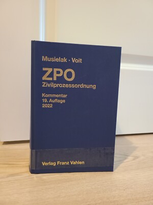 Musielak Voit ZPO (Zivilprozessordnung) Kommentar 19. Auflage 2022