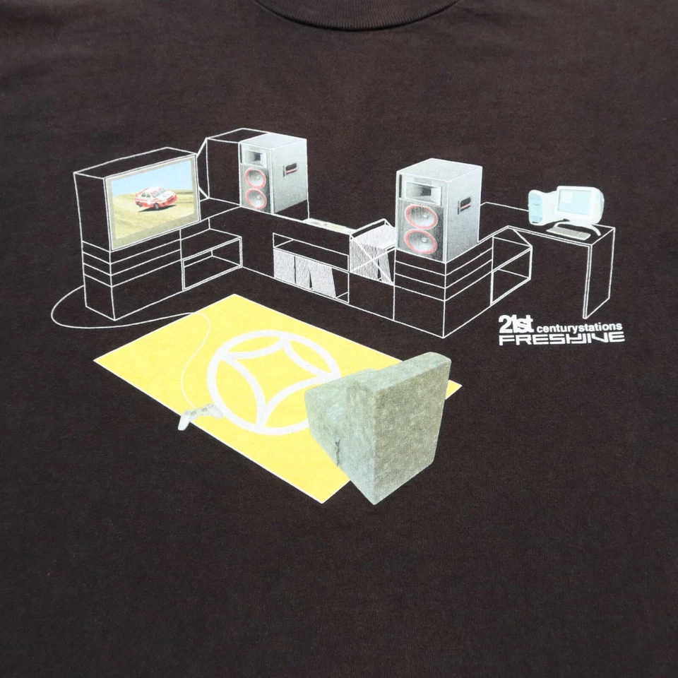 Vintage 90s Fresh Jive 21st Century Stations Shirt Made in USA Music Records - Image 3 of 4