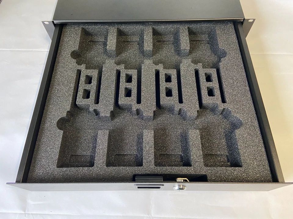 2HE Schaumstoffinlay Passen Für Shure  PSM 700 8er Set Taschensender Neu # 19