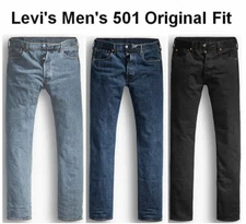 Levi's Men's 501 Original Fit Jean 100% Cotton Button Fly