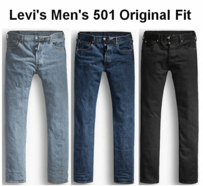 Levi's Men's 501 Original Fit Jean 100% Cotton Button Fly