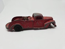 1950s Red HUBLEY Tow Truck KIDDIE TOY No. 474  9.75" Long WRECKER FOR REPAIR