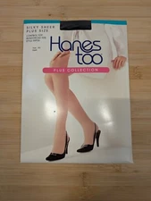 Hanes Too Silky Sheer Plus Black Size 2Q Control Top Style OOP36 New Old Stock