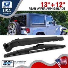Durable 13"12"Rear Windshield Wiper Blades Wiper Arm&Blade 2 pcs ALL SEASON