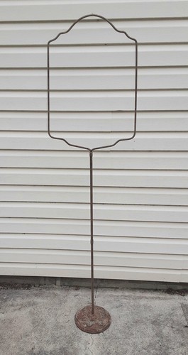 Antique Vintage 67" Wrought Iron Bird Cage Stand Ornate Leaf Base Mid Century 