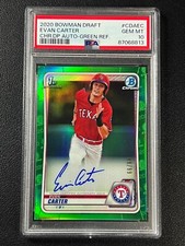 Evan Carter Baseball Trading Card Checklist