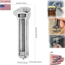 Mini Multitool Wrench Compact Titanium Pocket Adjustable Wrench Alloy Multitool