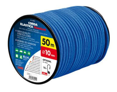 ELASTISCHES SEIL FÜR LKW-PLANEN 50MT BLAU CAMPINGPLANE GÜTERLADUNG 10MM