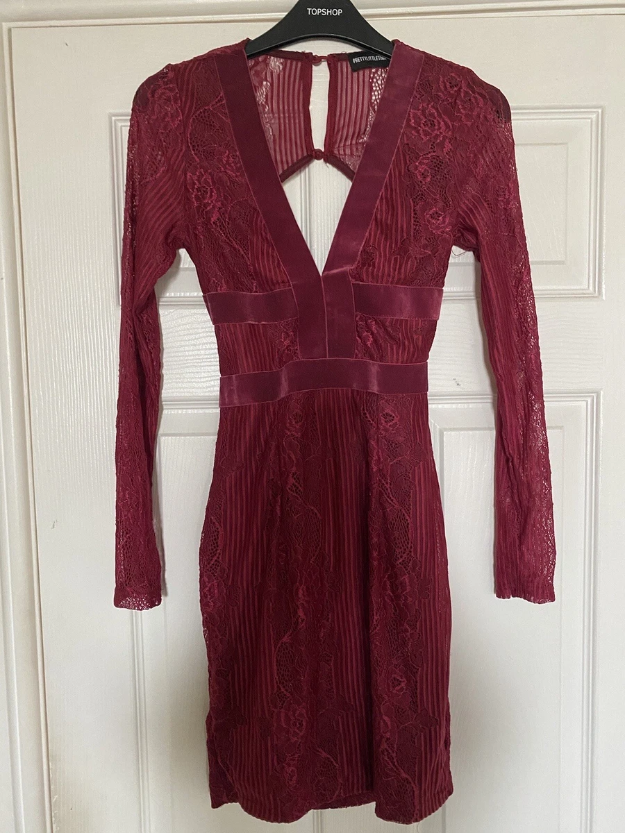 Red lace dress pretty shop little thing