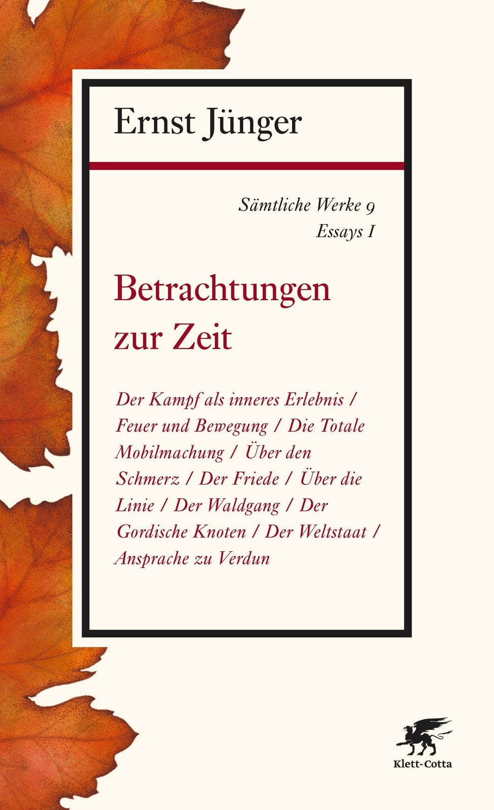 Thumbnail - Sämtliche Werke - Band 9, Ernst Jünger