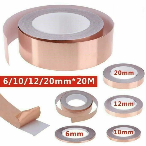 20M Adhesive Conductive Copper Slug Roll Tape Repellent Guitar Pickup EMI Shield - Imagen 1 de 17