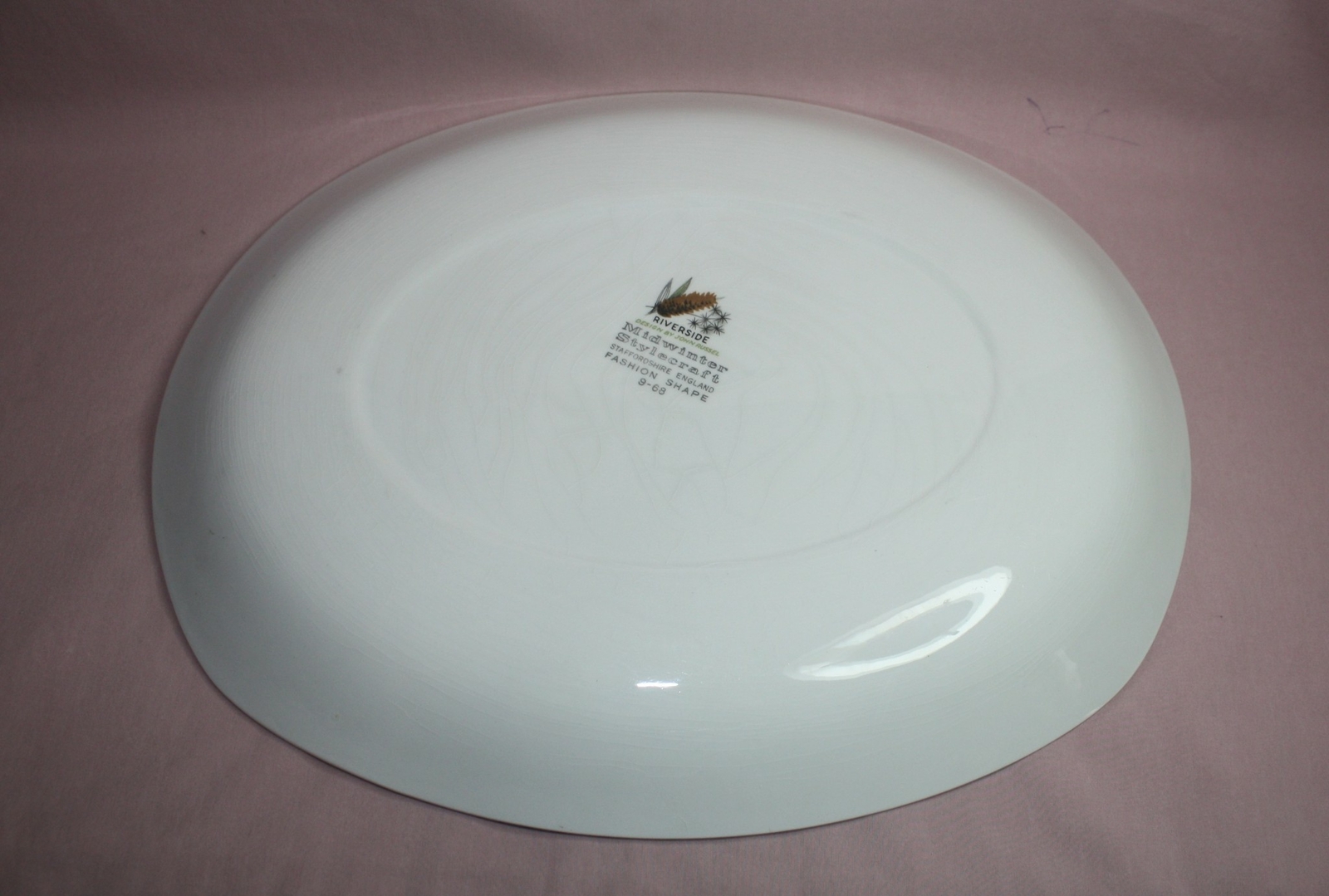 MCM MIDWINTER STYLECRAFT SERVING PLATTER 13 3/4" x 11" RIVERSIDE JOHN RUSSEL