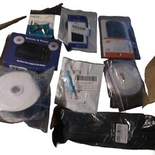Sewing Supplies Mixed Lot. Pleats, buttons, needles, ribbons, patches, zip New.