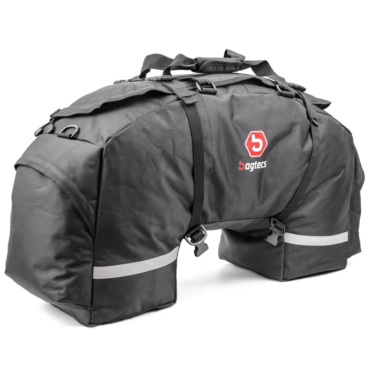 Sacoche arrière moto Bagtecs noire DK836 résout le manque de rangement
