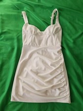 zara white mini dress Size M