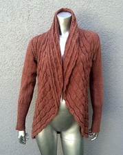 Mary Firenze Anthropologie Cable Knit Waterfall Sweater Cardigan Jacket