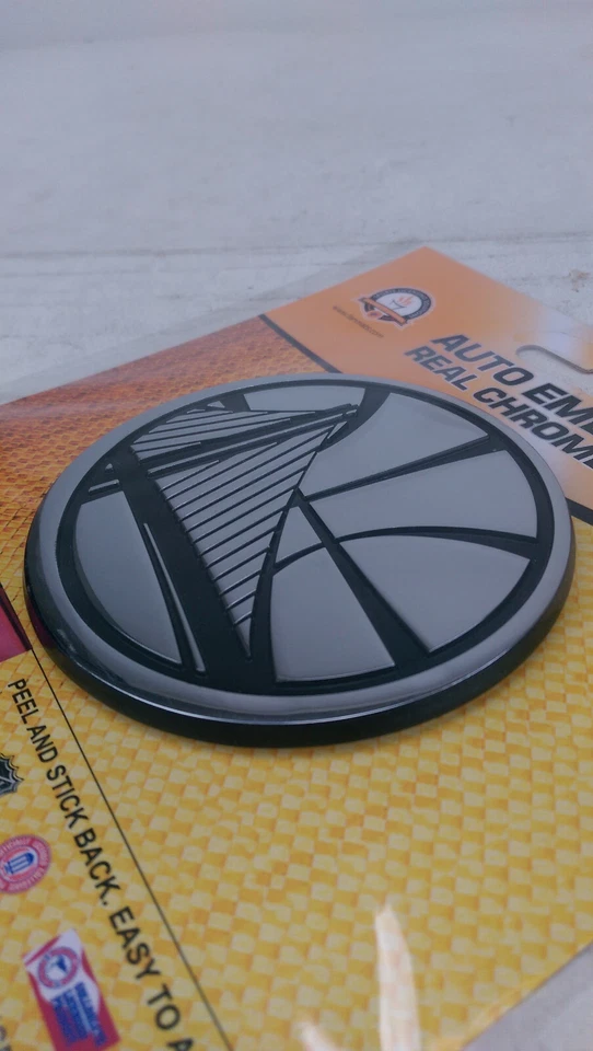 Новая автомобильная эмблема NBA Golden State Warriors грузовик настоящий хром металл - Изображение 2 из 4