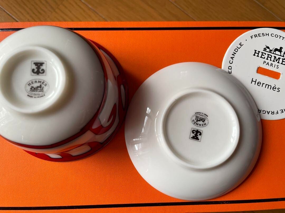 Hermes Scented Candle Balcon du Guadalquivir Candle Holder Pair
