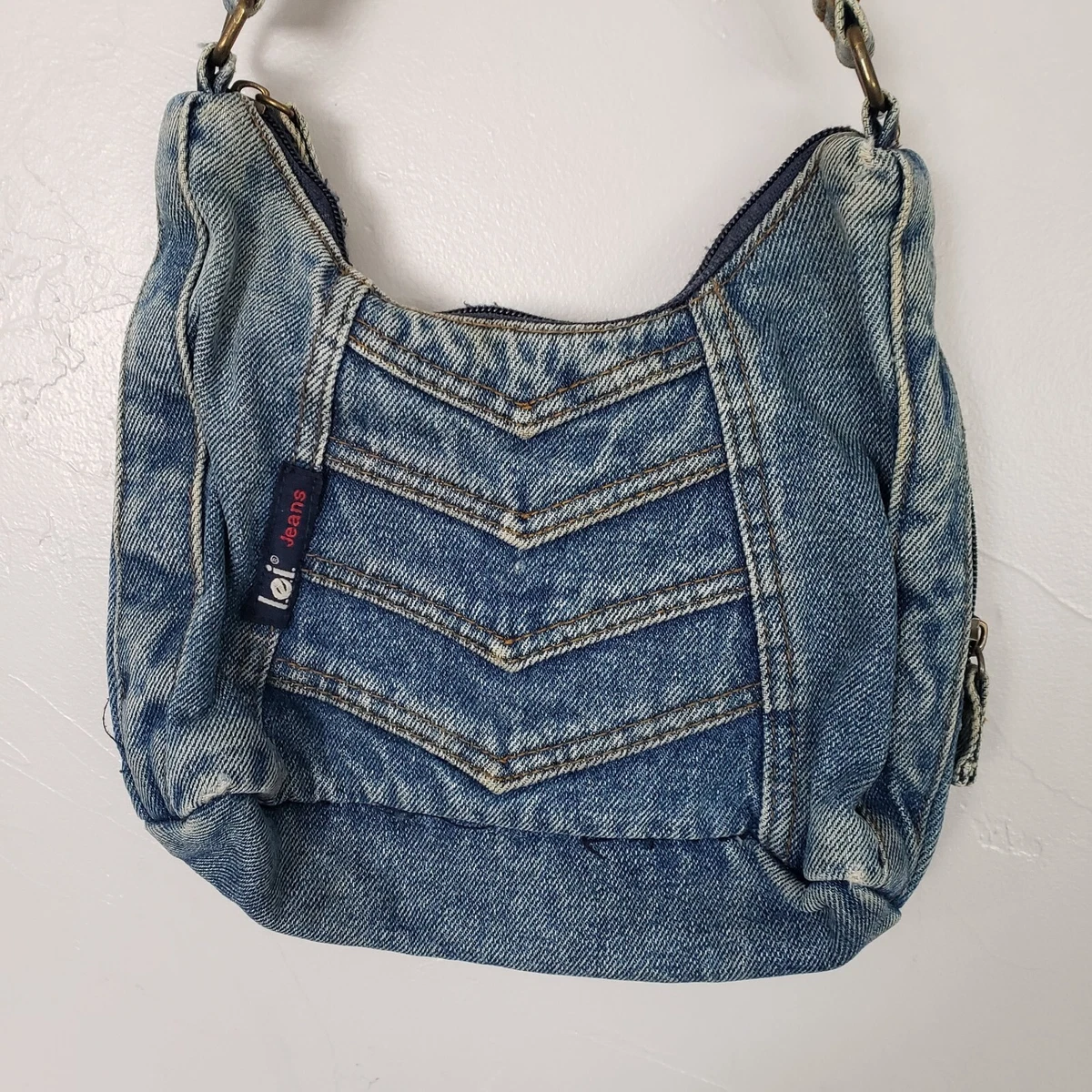 Ichic Boutique Womens Denim Crossbody Bags Purse Blue Jeans