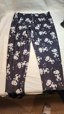Disney Snoopy Music Notes Soft Leggings Yoga pants pajamas Size XL