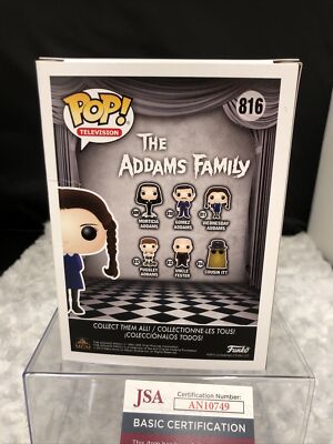Funko Pop Addams Family 816 Wednesday Addams Signed Christina