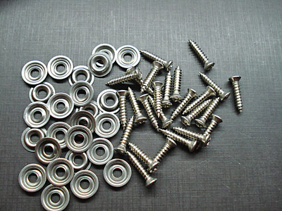 25 pcs Dodge #8 x 3/4'' with #6 head kick door panel screws washers stainless 