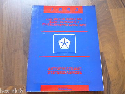 #J050 CHRYSLER ALLE MODELLE MOTOR 3.0 MMC SFI SYSTEM DIAGNOSE WERKSTATT HANDBUCH