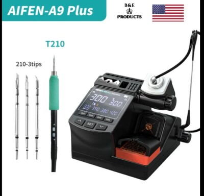 AIFEN A9Plus compatible 115/210/245 Soldering Station T210 Handle 3 Tips NEW!!