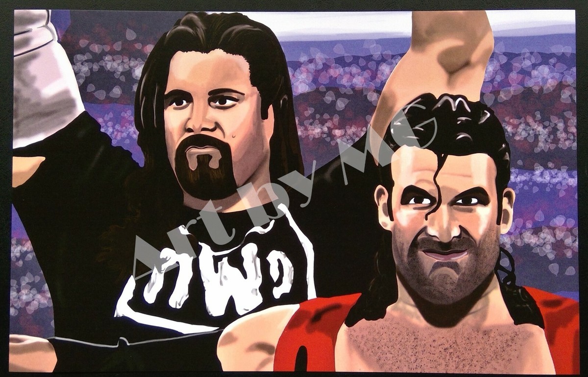 WWE WWF WCW NWO Wrestling Kevin Nash Scott Hall High Quality Art