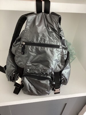 Bebe Sport Gray and Black Nylon Retha Backpack Large size | eBay display picture 3
