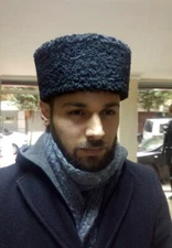 Caucasus Hat - Black Sheepskin - Unisex - Handmade Leather - Papakha Hat