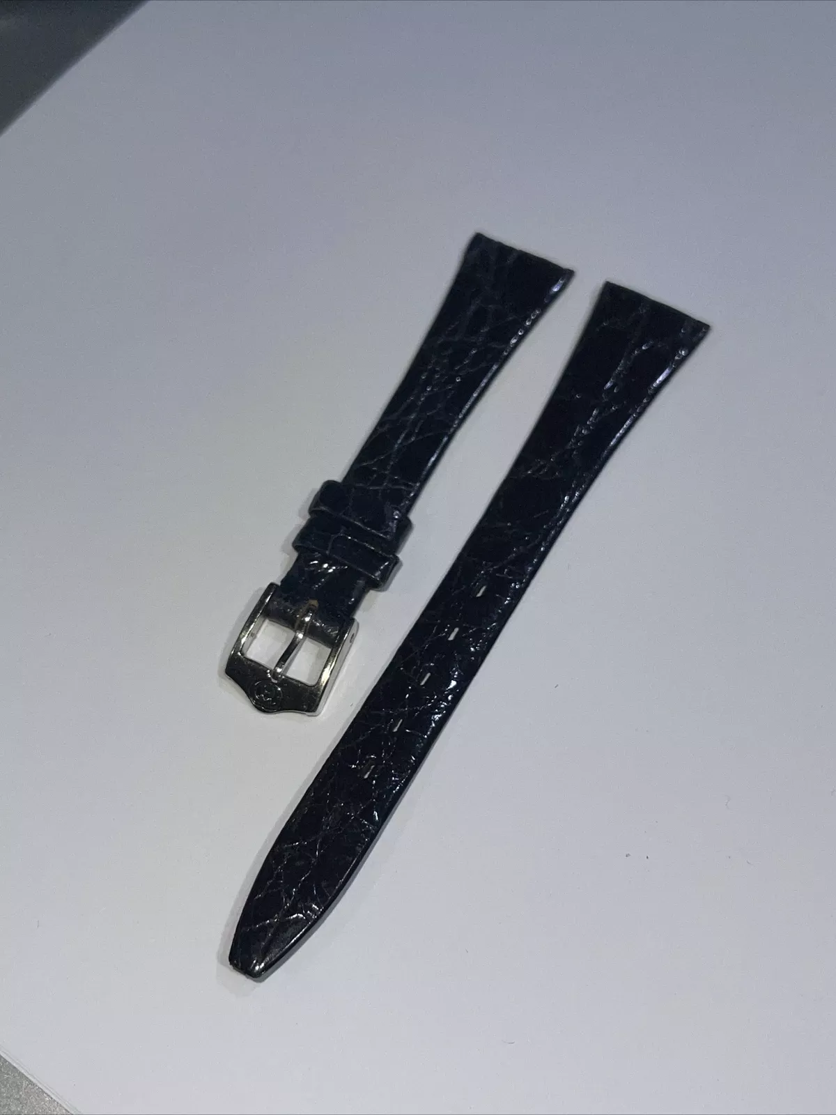 Authentique bracelet de montre GUCCI plat noir 15 mm neuf ancien stock