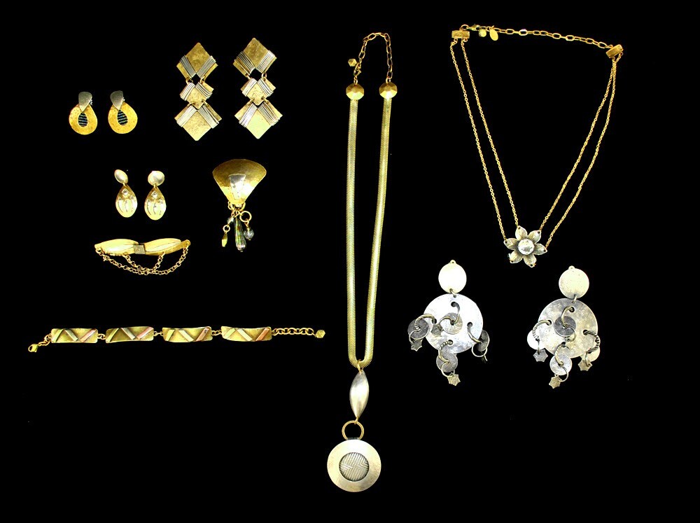 VINTAGE MARJORIE BAER SAN FRANCISCO LOT NECKLACES EARRINGS