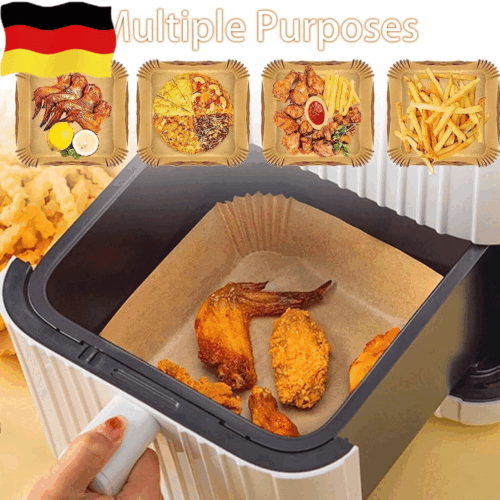 200x Backpapier 20cm Für Friteuse Heißluftfritteuse Grill Backofen Air fryer - Bild 2 von 13