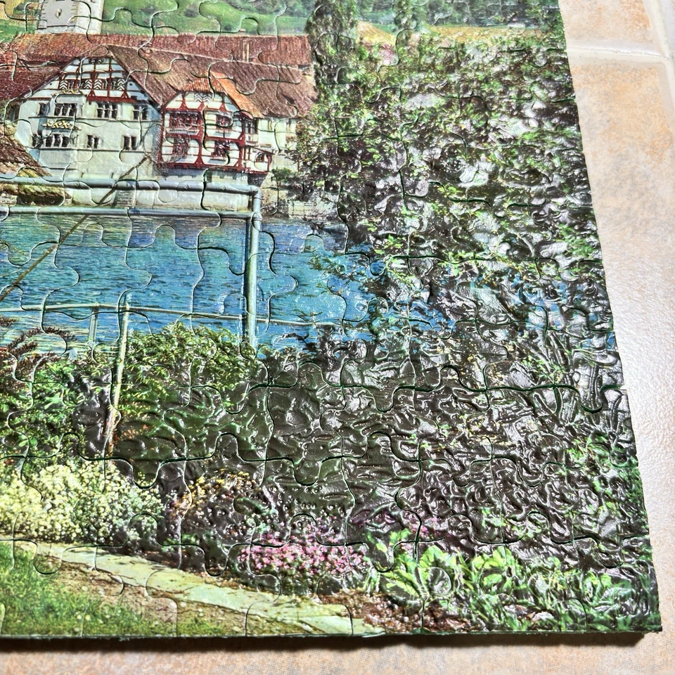 Rare 3D MB Raised Surface Contour Puzzle Blossoms by the Riverside 1968 USA 5644 - Image 3 of 4