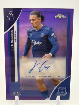 2026 Topps Chrome Premier League Jack Grealish /75 Autograph