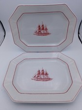 2 x  WEDGWOOD GEORGETOWN COLLECTION Flying Cloud OVAL SERVING PLATTER 12"