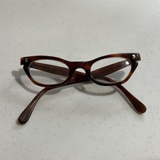 Vtg Foremost Optical Cat Eye Eyeglasses Frames Tortoise Brown 5 1/4 41 20