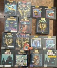 15 Vintage DELUXE Computer Software Apple/Amiga 1980s 12 Are FACTORY SEALED 