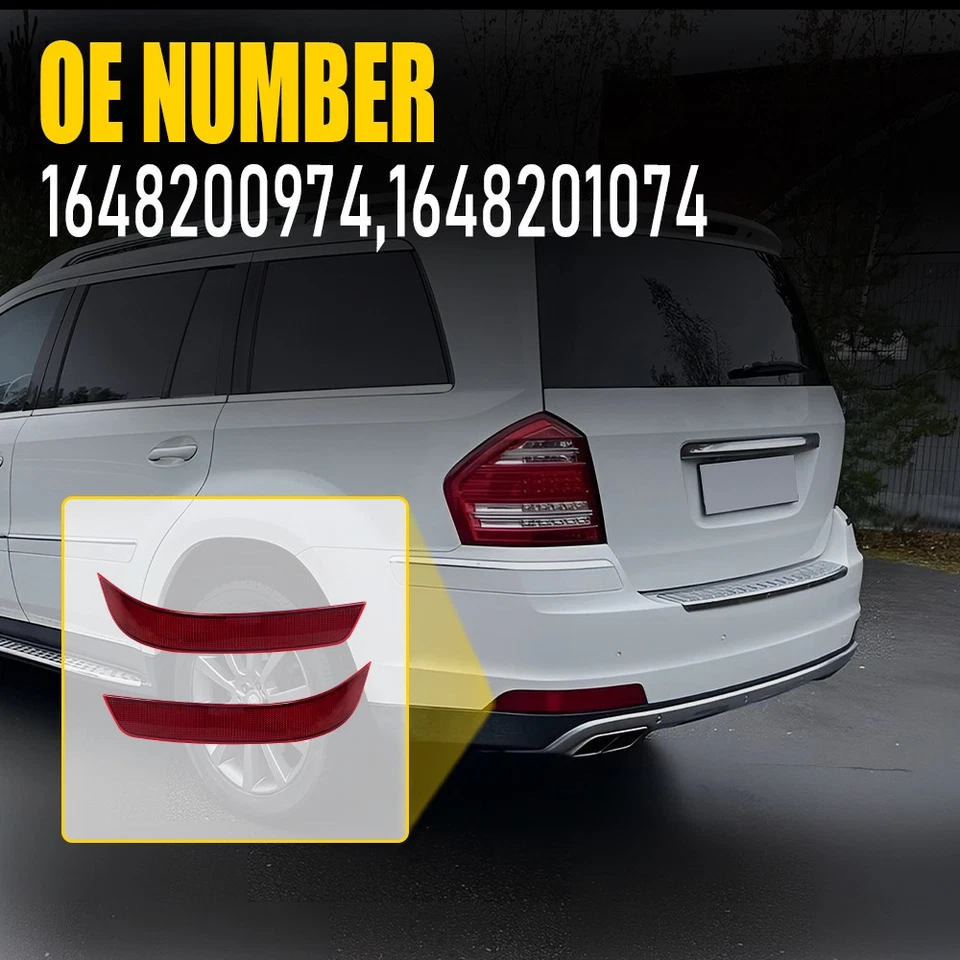 Rear Right Left Bumper Reflector Tail Lamp For 2010-12 Mercedes Benz GL500 GL550 - Image 3 of 4
